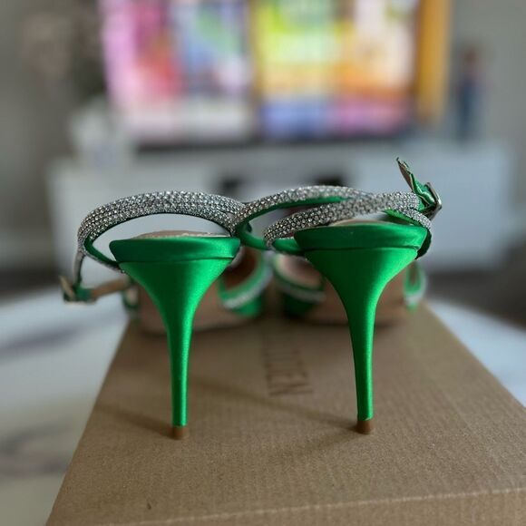 Steve Madden Lakelyn Ankle Strap Sandal, Green, Size‎ 8.5 - Picture 10 of 10